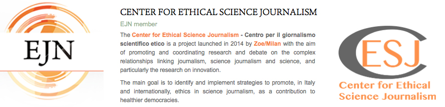 Center for Ethical Science Journalism member of Ethical Science Journalism